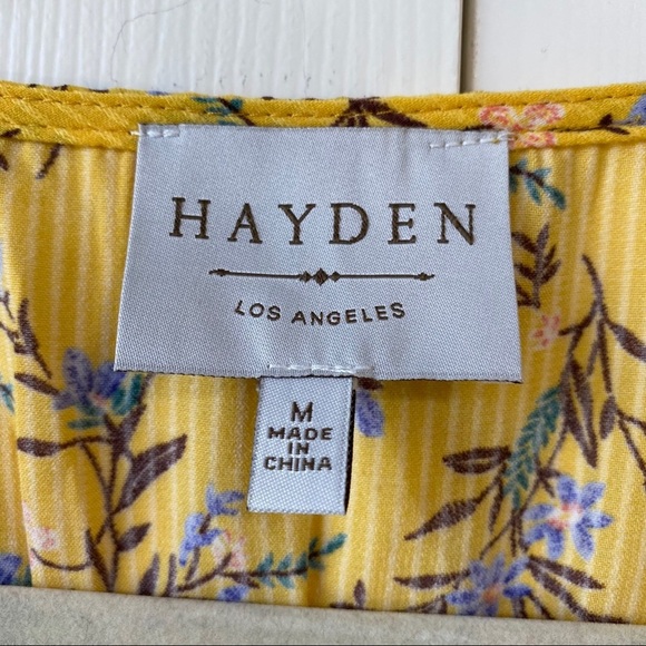 Hayden Mini Floral Surplice Dress Size M - Picture 4 of 15